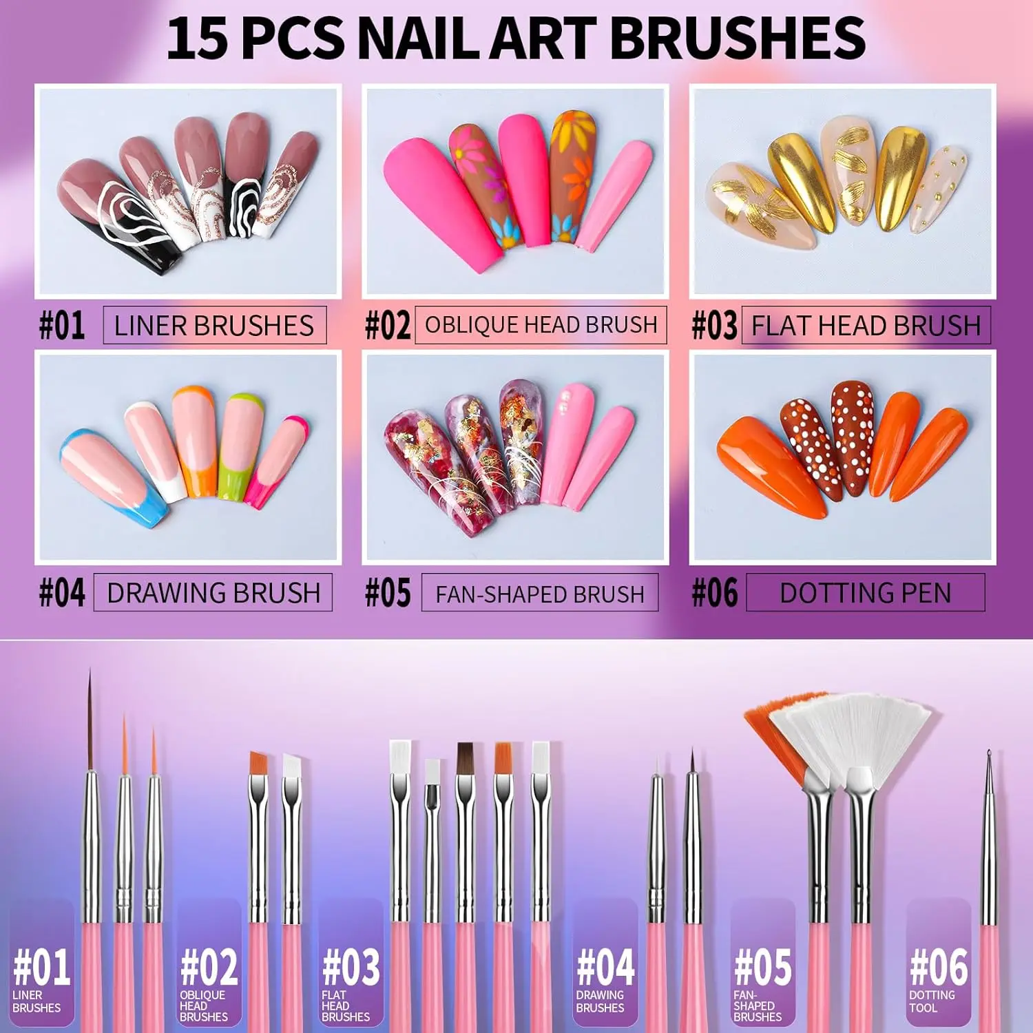 Juego de 25 pinceles para uñas - Detailing Brush Set reseña y precio
